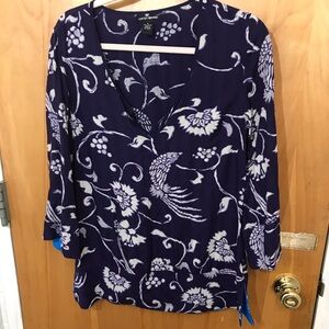 Lucky Brand put purple Tunic Top sz M